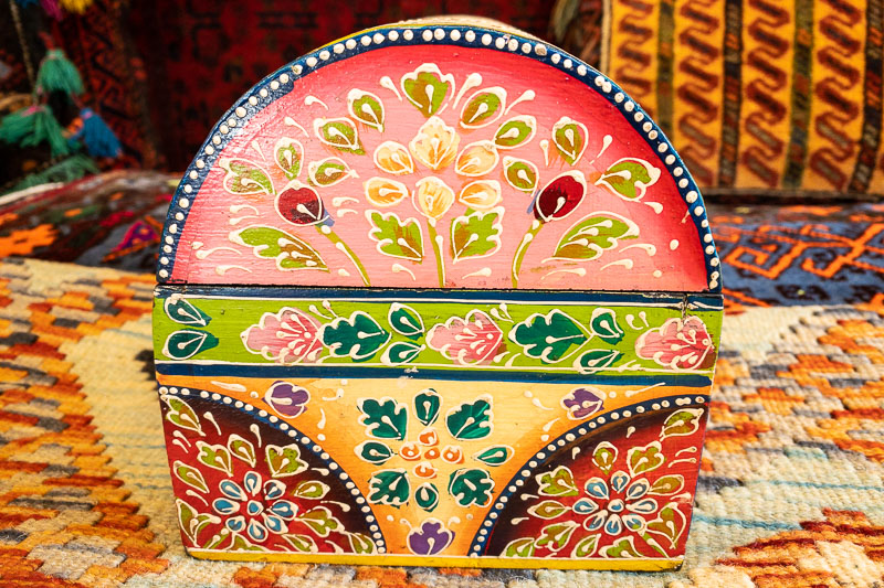 Indian Hand Painted Storage Box - Sunset